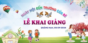 Backdrop lễ khai giảng file Corel - mẫu số 543