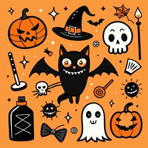 Hình minh họa nhân vật ma quái halloween file EPS - mẫu số 352