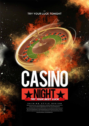 Poster trò chơi casino file PSD mẫu T12