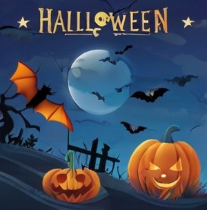 Poster lễ hội halloween file PSD mẫu MB208