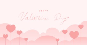 Banner ngày valentine nền hồng file vector mẫu số 206