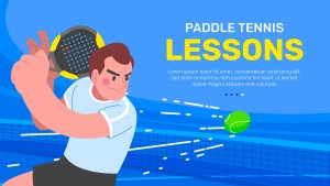 Banner cầu thủ đánh tennis file vector mẫu HV28