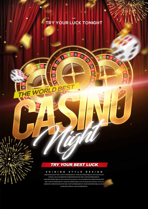 Poster trò chơi casino file PSD mẫu T19