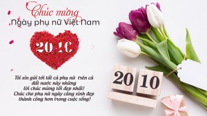 Thiệp chúc mừng ngày Phụ nữ việt nam file PSD mẫu PN209