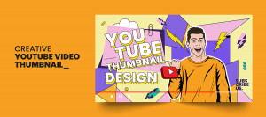 Ảnh thumb kênh youtube nền vàng mẫu 56 file EPS