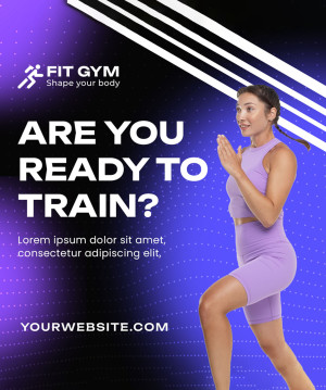 Poster tập GYM đốt chay mỡ thừa mẫu 75 PSD