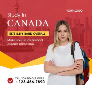 Banner tuyển sinh đi du học canada file PSD mẫu DH209