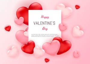 Banner thiệp chúc mừng ngày lễ valentine file vector mẫu BV299