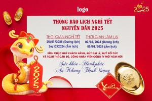 Banner thông báo lịch nghỉ tết nguyên đán 2025 file Corel - mẫu số 412