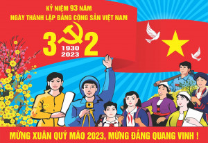 Pano mừng Đảng mừng xuân 2024 file CDR mẫu D31