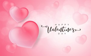 Banner ngày valentine màu hồng file vector mẫu BV316