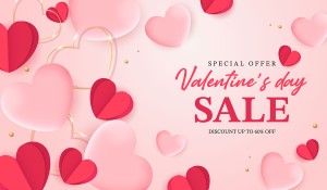 Banner sale ngày lễ valentine file vector mẫu BV71