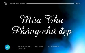 Font viết tay nét mảnh mềm mại viết tay Việt hóa UTM Mua Thu - Phông chữ Miễn phí