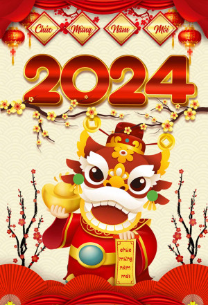 Poster tết năm 2024 file PSD mẫu S92