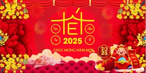 Backdrop chúc mừng năm mới 2025 file vector - mẫu số 819