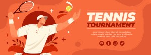 Banner giải đấu tennis file vector mẫu HV18