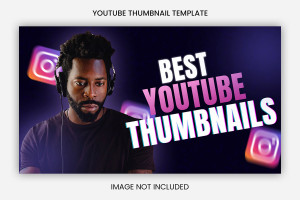 Ảnh thumb kênh youtube mẫu 13 file PSD