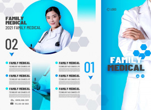 Brochure lĩnh vực nghiên cứu hoa học file PSD mẫu D46