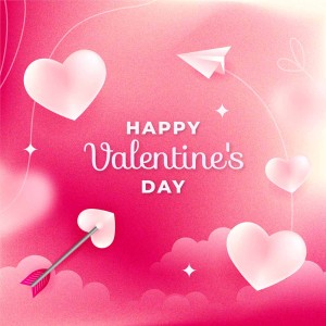 Banner ngày valentine nền hồng file vector mẫu số 609