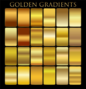 Bộ màu gold gradient sử dụng cho thiết kế file EPS - mẫu số 35