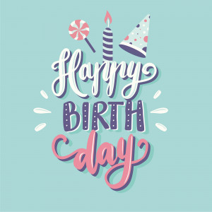 Bộ chữ typo happy birthday mềm mại cách điệu file EPS và AI mẫu K55