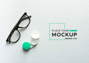 Mockup kính thời trang mẫu K19 file PSD