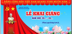 Backdrop lễ khai giảng năm học mới file Corel - mẫu số 522