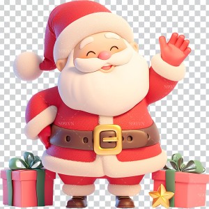 Hình ảnh ông già noel đi trao quà file PNG mẫu BN13