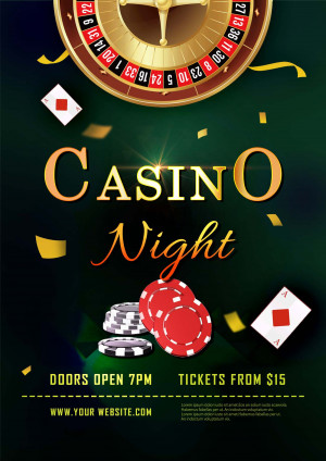 Poster trò chơi casino file PSD mẫu T61