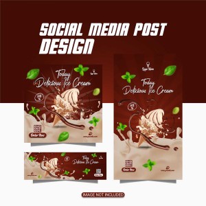 Banner quảng cáo kem chocolate file vector mẫu số 485