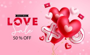 Banner sale ngày lễ valentine file vector mẫu BV118