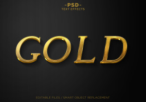 Hiệu ứng text gold file PSD mẫu HU230