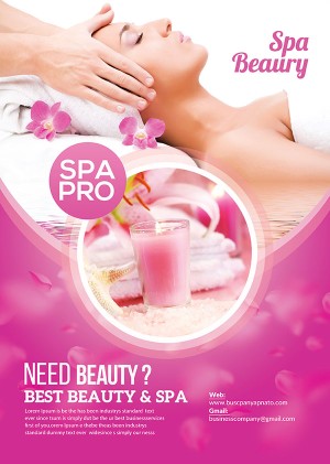 Poster dịch vụ spa file PSD mẫu KF15