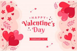 Banner valentine trái tim và mũi tên file EPS