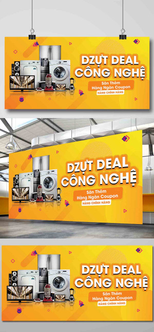 Banner quảng cáo đồ gia dụng file corel - mẫu số 623