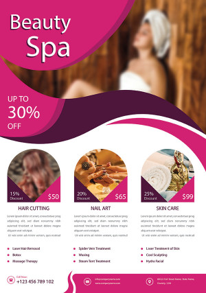 Mẫu menu spa làm đẹp M06 file AI