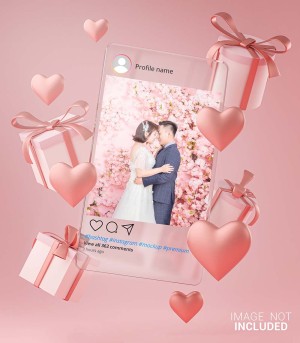 Poster ngày lễ valentine file PSD mẫu BV17