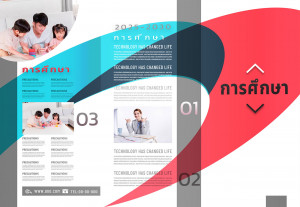 Brochure lĩnh vực giáo dục file PSD mẫu D26