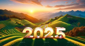 Bộ số năm mới 2025 file JPG mẫu 25R317