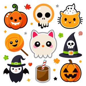 Hình minh họa nhân vật trong lễ hội halloween file EPS và AI mẫu MB112