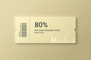 Mẫu voucher giảm giá đơn giản file PSD mẫu VC4