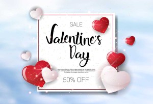 Banner giảm giá dịp ngày valentine file vector mẫu số 249