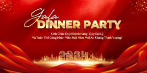 Backdrop gala dinner tri ân khách hàng dịp Tết file Corel