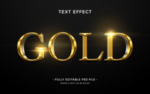 Hiệu ứng text gold file PSD mẫu HU113