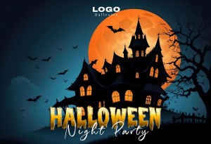 Banner lễ hội halloween file PSD mẫu MB330