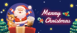 Banner đêm noel hình ảnh ông già noel cùng tuần lộc file PSD mẫu số 216