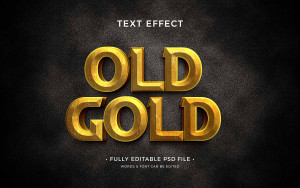 Hiệu ứng text gold file PSD mẫu HU72