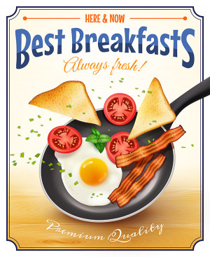 Poster quảng cáo bánh mì trứng file EPS và AI mẫu 34
