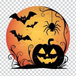 Hình ảnh bí ngô ma quái halloween file PNG - mẫu số 427