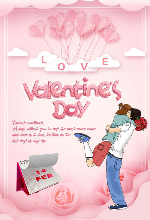 Poster ngày lễ tình nhân valentine 10 file PSD